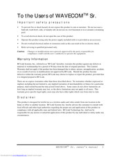 RF-Link WAVECOM Sr Owner's Manual