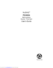 NuDAQ PCI-8554 User Manual