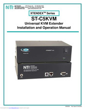 Network Technologies XTENDEX ST-C5KVM Installation And Operation Manual