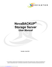 Novastor NovaBACKUP User Manual