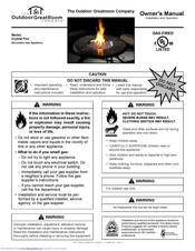 Outdoor GreatRoom Company Crystal Fire Owner's Manual