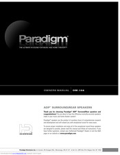 Paradigm OM-104 Owner's Manual