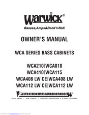 Warwick WCA210 Owner's Manual