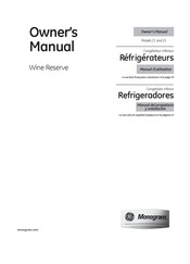 GE Monogram Wine Reserve 25 Owner's Manual