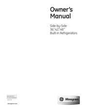 Monogram Built-In Refrigerators Owner's Manual