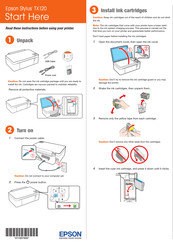 Epson Stylus TX120 Start Here