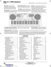 Radio Shack MD-1211 Owner's Manual