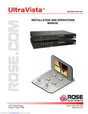 Rose electronics UltraVista Installation And Operation Manual