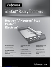 Fellowes SafeCut Neutron plus Instructions Manual