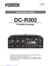 Fostex DC-R302 Quick Start Manual