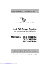 Samlexpower SEC-2450BRM Installation & Operating Manual