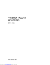 Fujitsu PRIMERGY TX200 S2 Options Manual