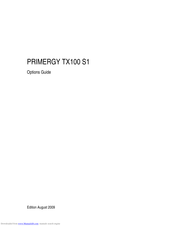 Fujitsu PRIMERGY TX100 S1 Options Manual