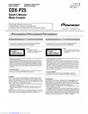 Pioneer CDX-P25 Owner's Manual