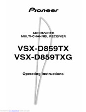 Pioneer VSX-D859TX Operating Instructions Manual