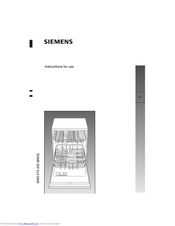 Siemens Dishwasher Instructions For Use Manual