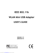 Ecs IEEE 802.11b WLAN Mini USB Adapter User Manual