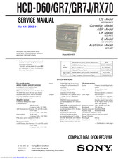 Sony HCD-GR7 Service Manual