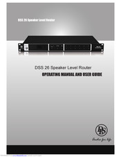 DLS DSS 26 Operating Manual And User Manual
