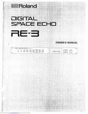 Roland RE-3 Owner's Manual