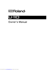 Roland U110 Manuals Manualslib