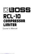 Boss RCL-10 Owner's Manual