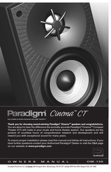 Paradigm Cinema CC Series Owner's Manual