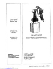 Craftsman 919/155140 Owner's Manual