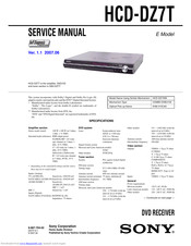 Sony HCD-DZ7T Service Manual
