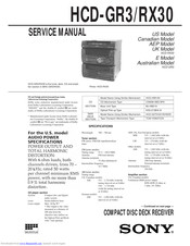 Sony HCD-RX30 Service Manual
