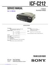 Sony ICF-C212 Service Manual