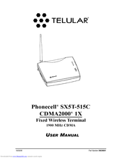 Telular Phonecell SX5T-515C CDMA2000 1X User Manual