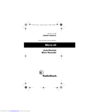 Radio Shack 14-1182 Owner's Manual
