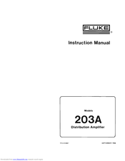 Fluke 203A Instruction Manual