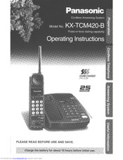 Panasonic KX-TCM420-B Operating Instructions Manual