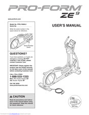 ProForm ZE 9 User Manual