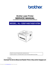 Brother HL-1230 Service Manual