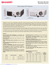 Sharp XR-32X - Notevision XGA DLP Projector Specification Sheet