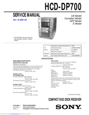 Sony HCD-DP700 Service Manual