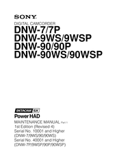 Sony Betacam SX DNW-7P Maintenance Manual