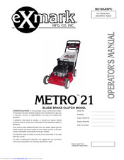 Exmark M216KASPC Operator's Manual
