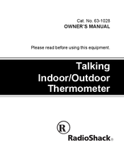 Radio Shack Talking Indoor/Outdoor Thermometer Owner's Manual