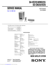 Sony SA-WMS225 Service Manual