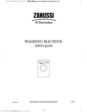 Zanussi Electrolux ZWF1421W Instruction Booklet