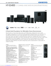 Onkyo HT-S3400 Specifications