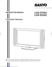 Sanyo LCD-27XA2 Instruction Manual