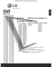 LG 37LH49Series Owner's Manual