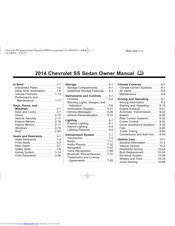 Chevrolet 2014 SS Sedan Owner's Manual