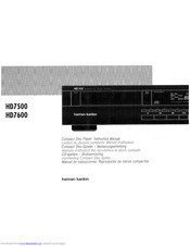 Harman Kardon HD7600 Instruction Manual