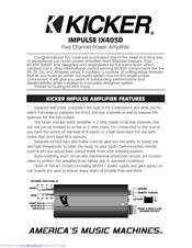 Kicker Impulse IX405D Manual